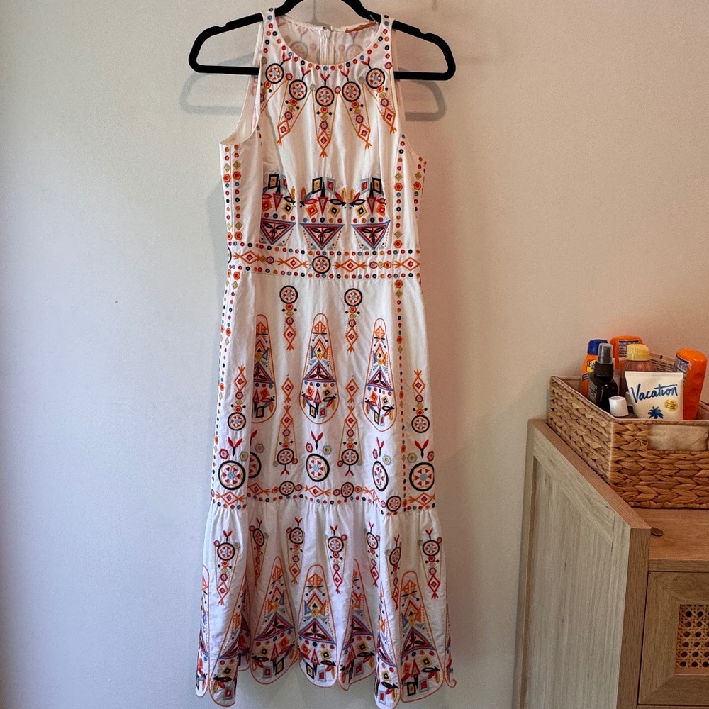 Tory Burch Geo Print Arabella Maxi Cotton Dress